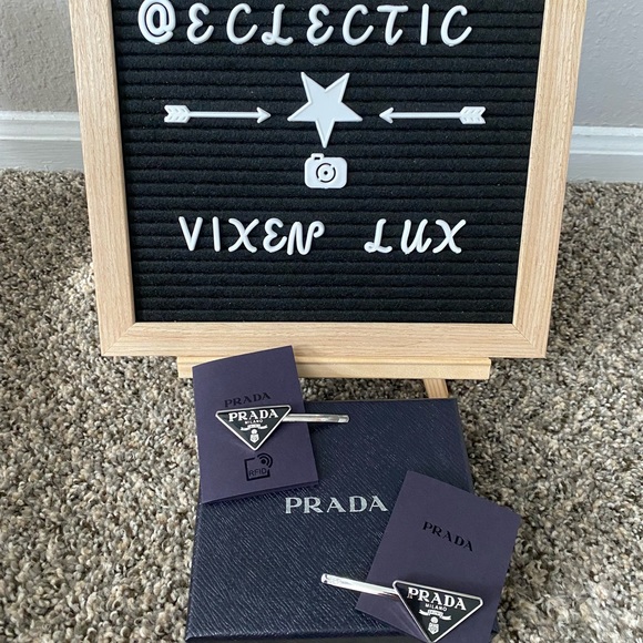 Iconic Prada Metal Hair Clip - Picture 5 of 9